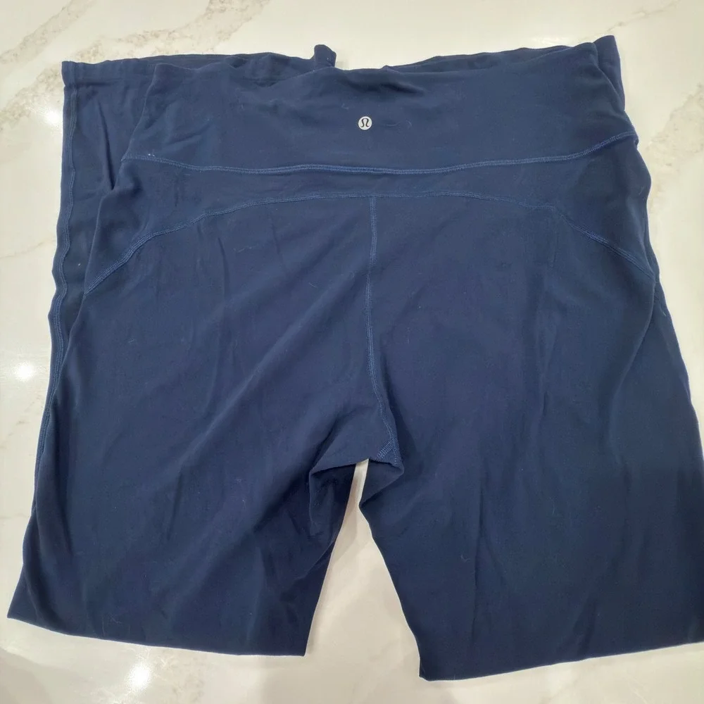 Lululemon Groove Super High-Rise Flared Pant Navy Blue Nulu Yoga Size 18